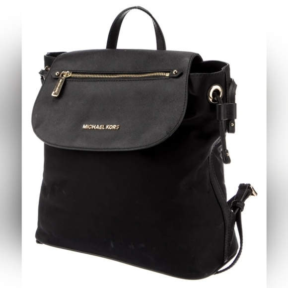 Michael Kors Handbags - Michael Kors Leather and Nylon Backpack Medium Size Excellent Used Condition